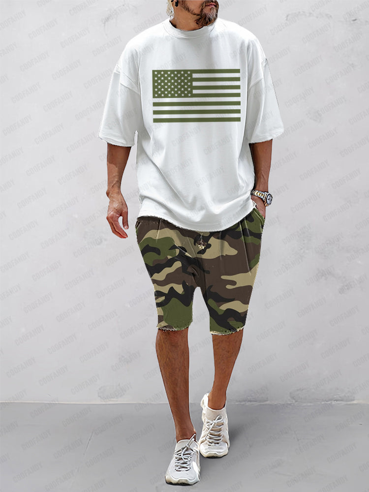 Athleisure Camo Print 2-Piece Set