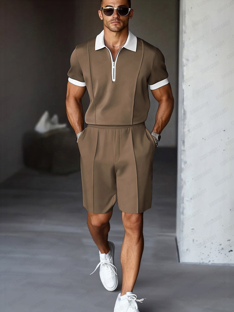 Easy Match Two-Tone Casual Set