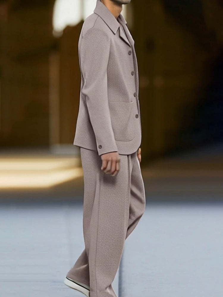 Modern Smart Casual Thin Suit Set