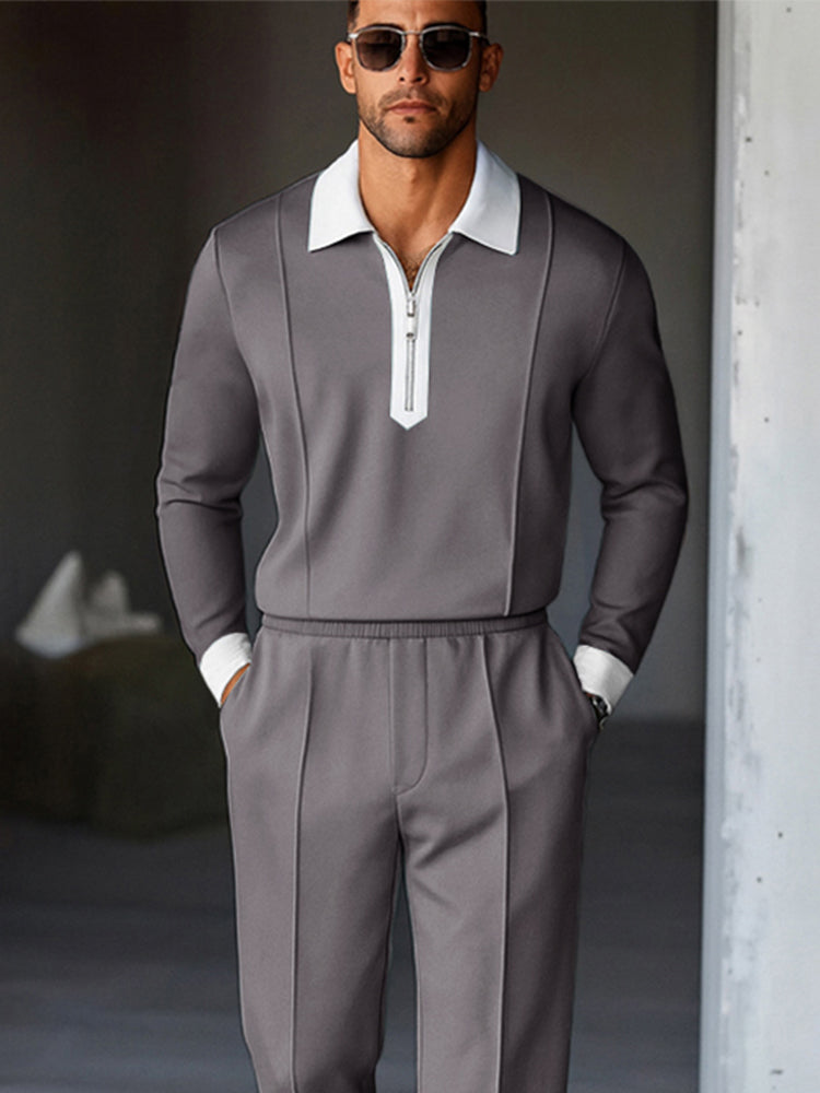 Easy Match Two-Tone Casual Set