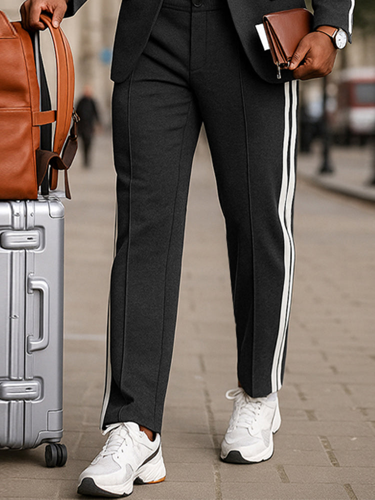 Modern Side Stripe Blazer Pants Set
