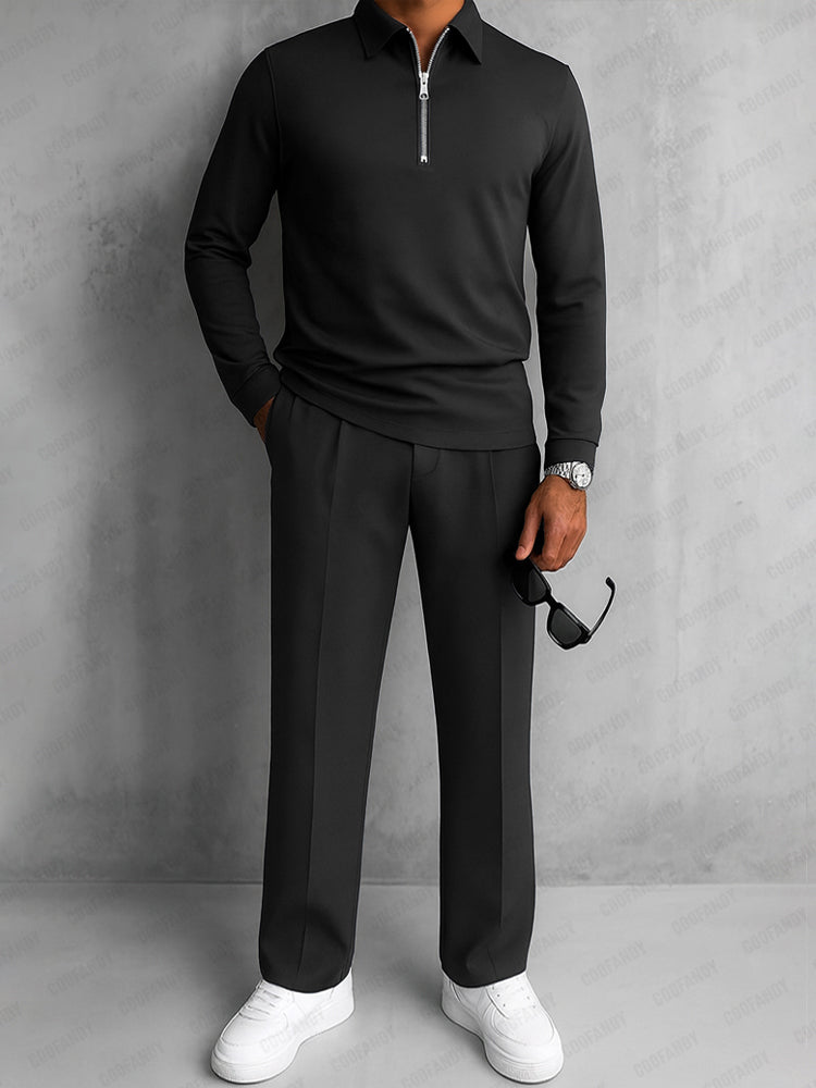 Modern Polo and Pants Sporty Set