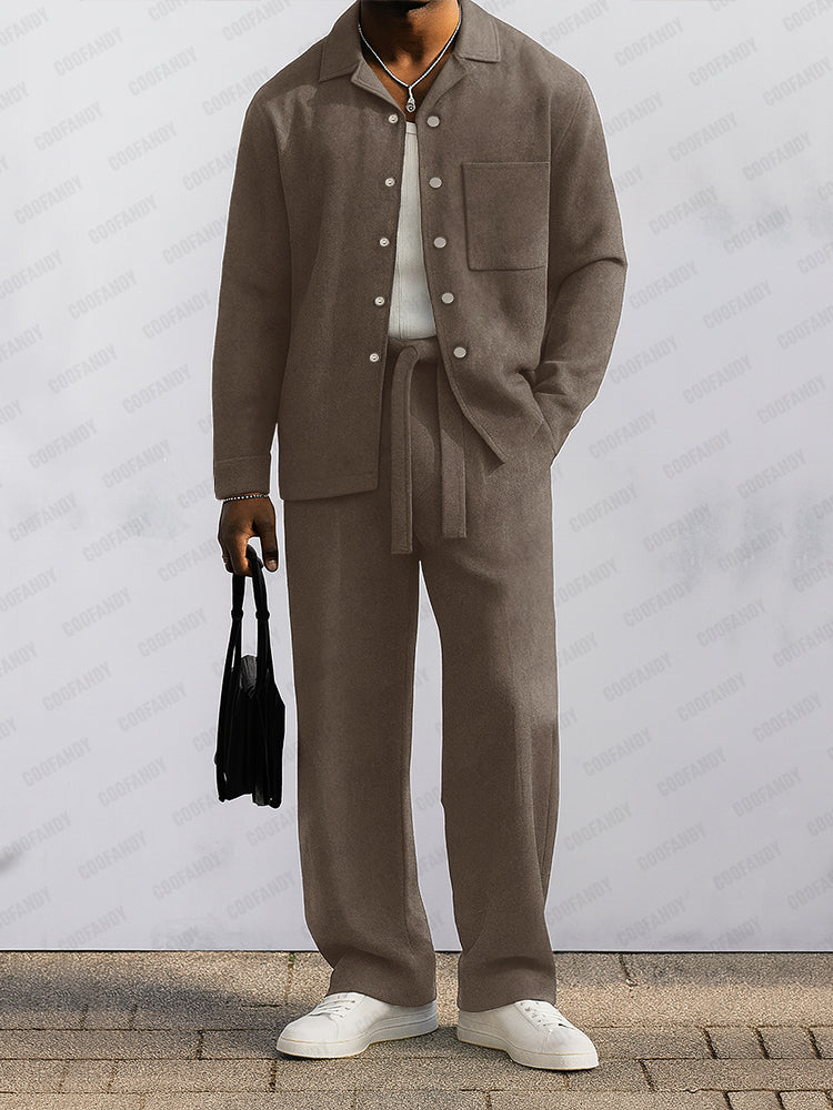 Commuting Style Suede Matching Set