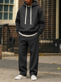 Sporty Loose Fit Hoodie Jogger Pants Set