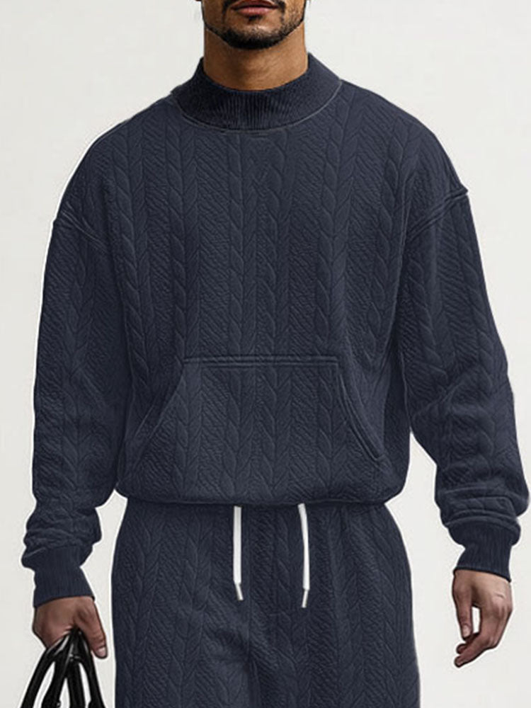 Athleisure Jacquard Loose Fit 2-Piece Set