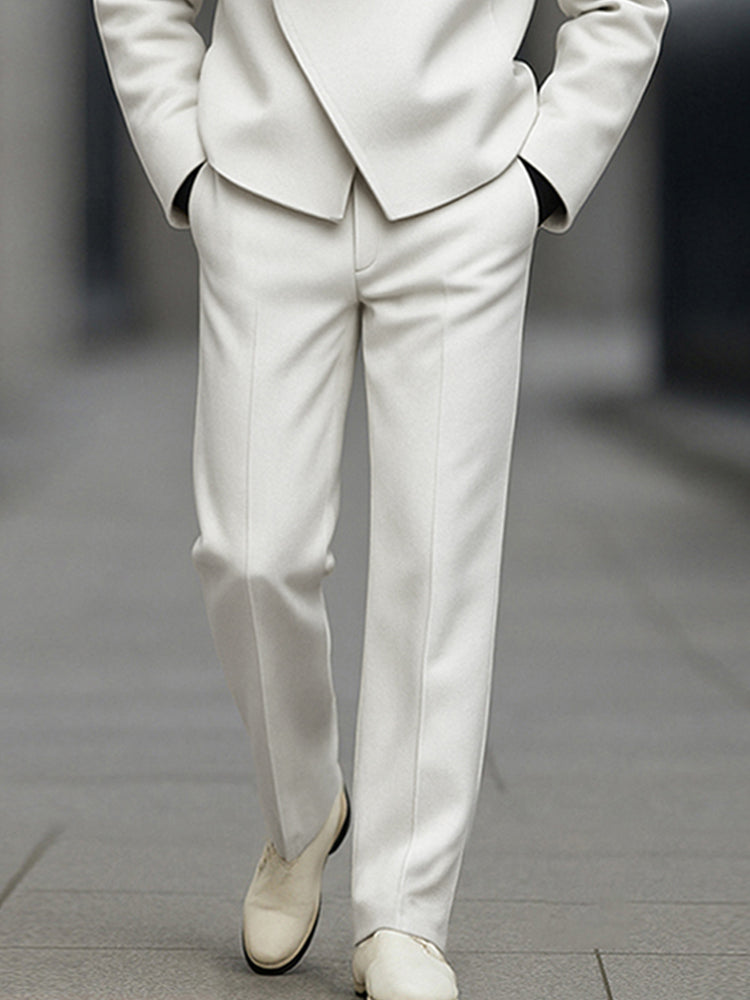 Stylish Asymmetry Design Blazer Pants Set