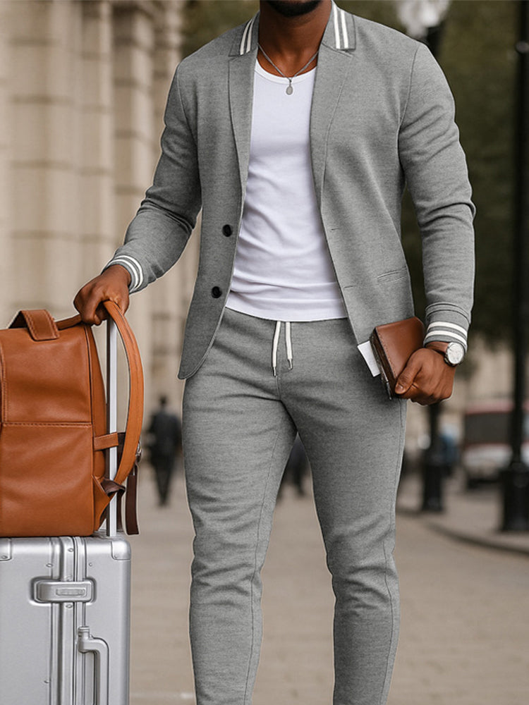 Athletic Inspired Blazer Pants Set