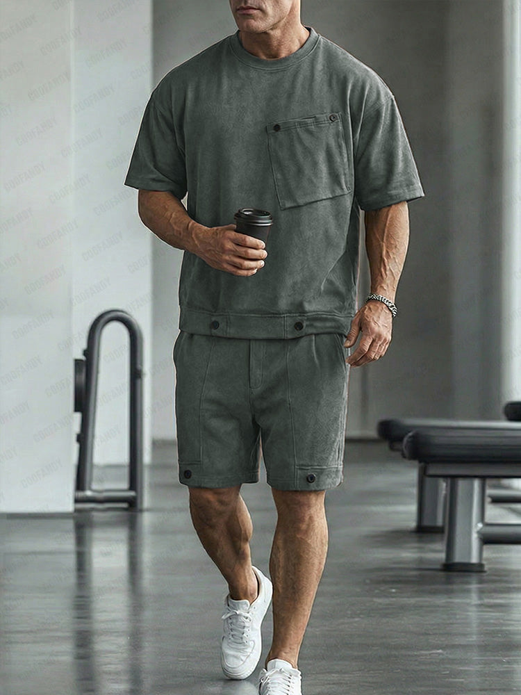 Unique Athleisure T-shirt and Shorts Set