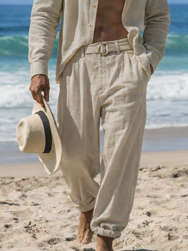 Casual Comfy 100% Cotton Shirt Pants Set