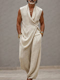 Minimalist Loose 100% Cotton Tank Top Pants Set