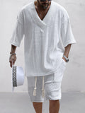 Casual Cable Knit T-shirt Set